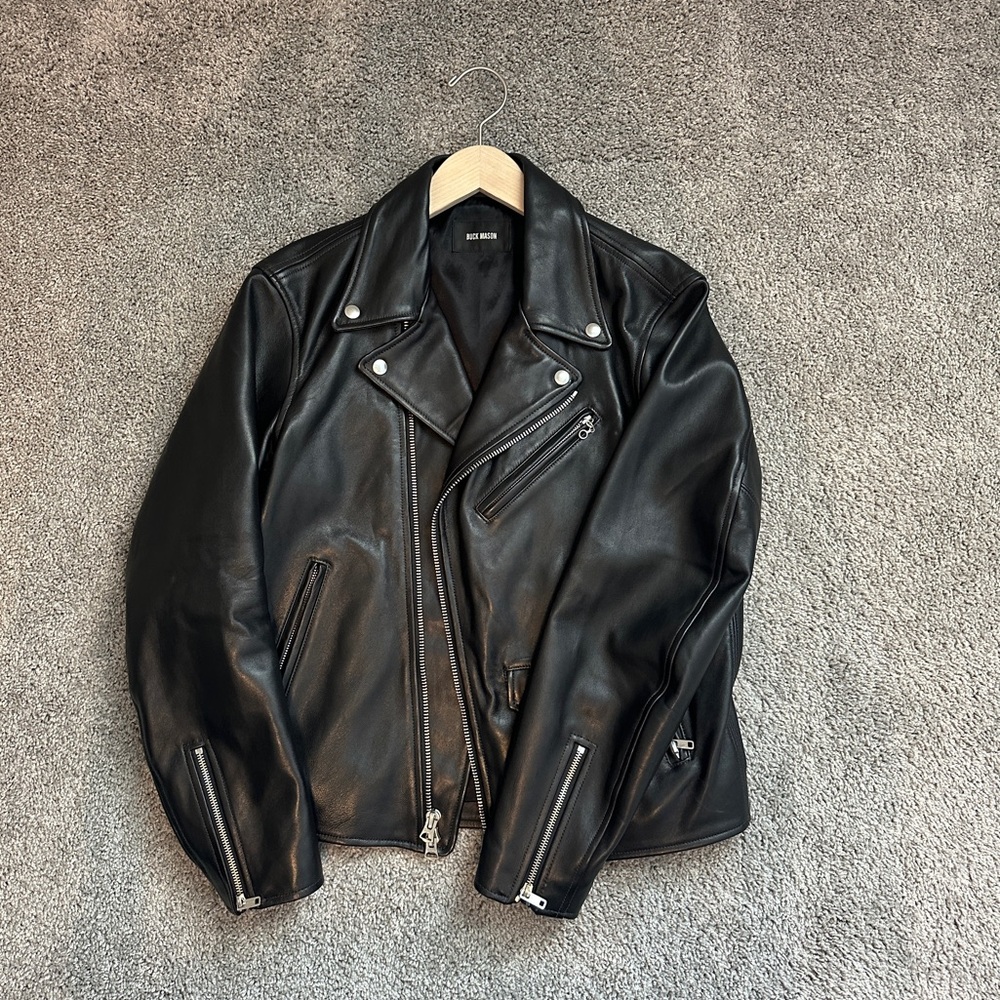 Buck Mason BRUISER LEATHER MOTO JACKET *NWOT*